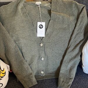 A New Day Women's Olive Cardigan Sweater